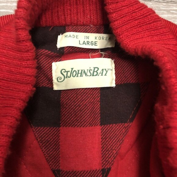 Vintage St Johns Bay Women’s Size Large Red Corduroy Vest - Picture 2 of 5